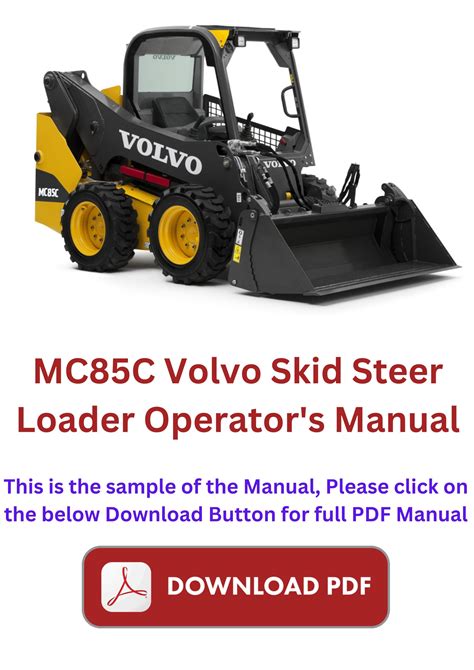 Volvo MC85C Skid Steer Loaders Repair & Service Manual